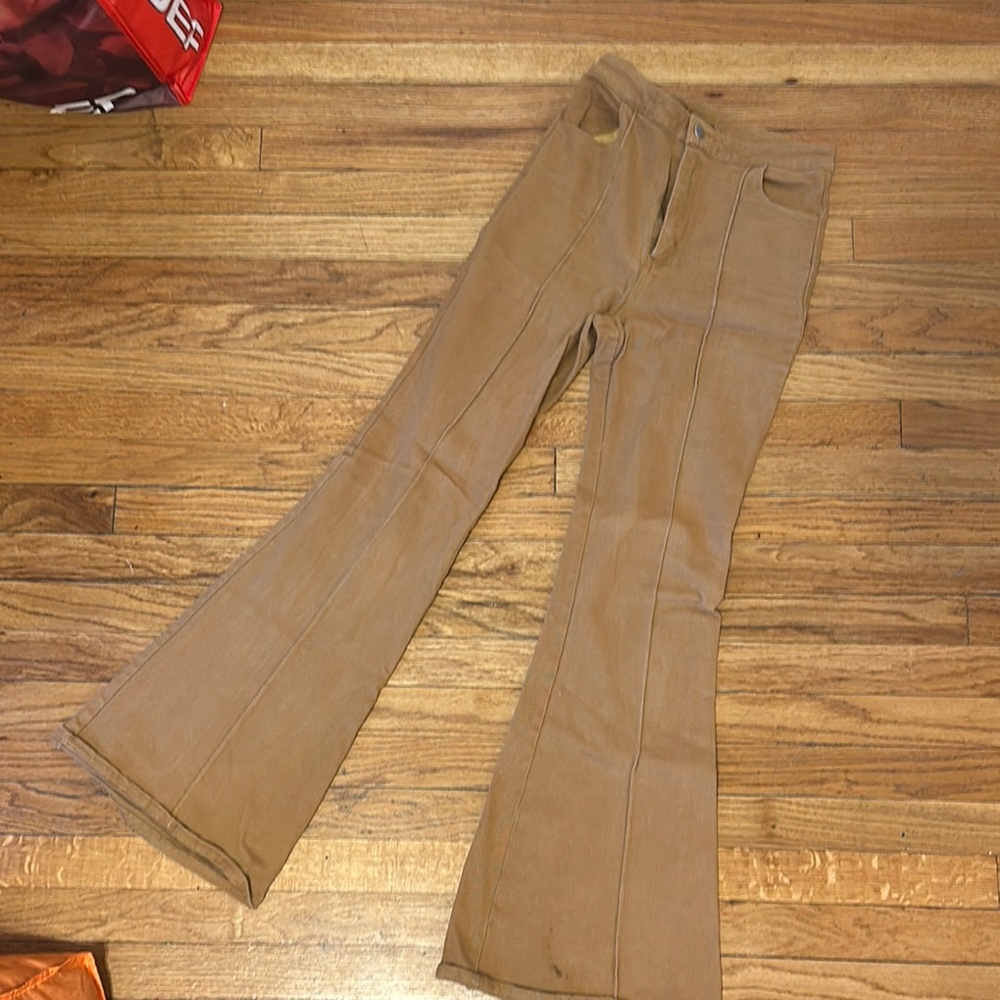 Tan Flared Women's Pants